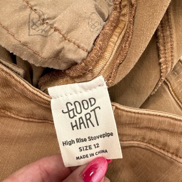Good Hart Matilda Jane Womens Sandstone Jeans Size 12 Tan Neutral Denim Straight - Picture 7 of 11